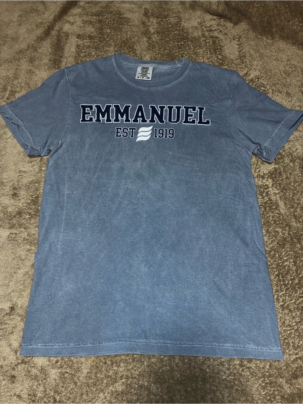 Comfort Colors Faded Blue Emmanuel Graphic Tee